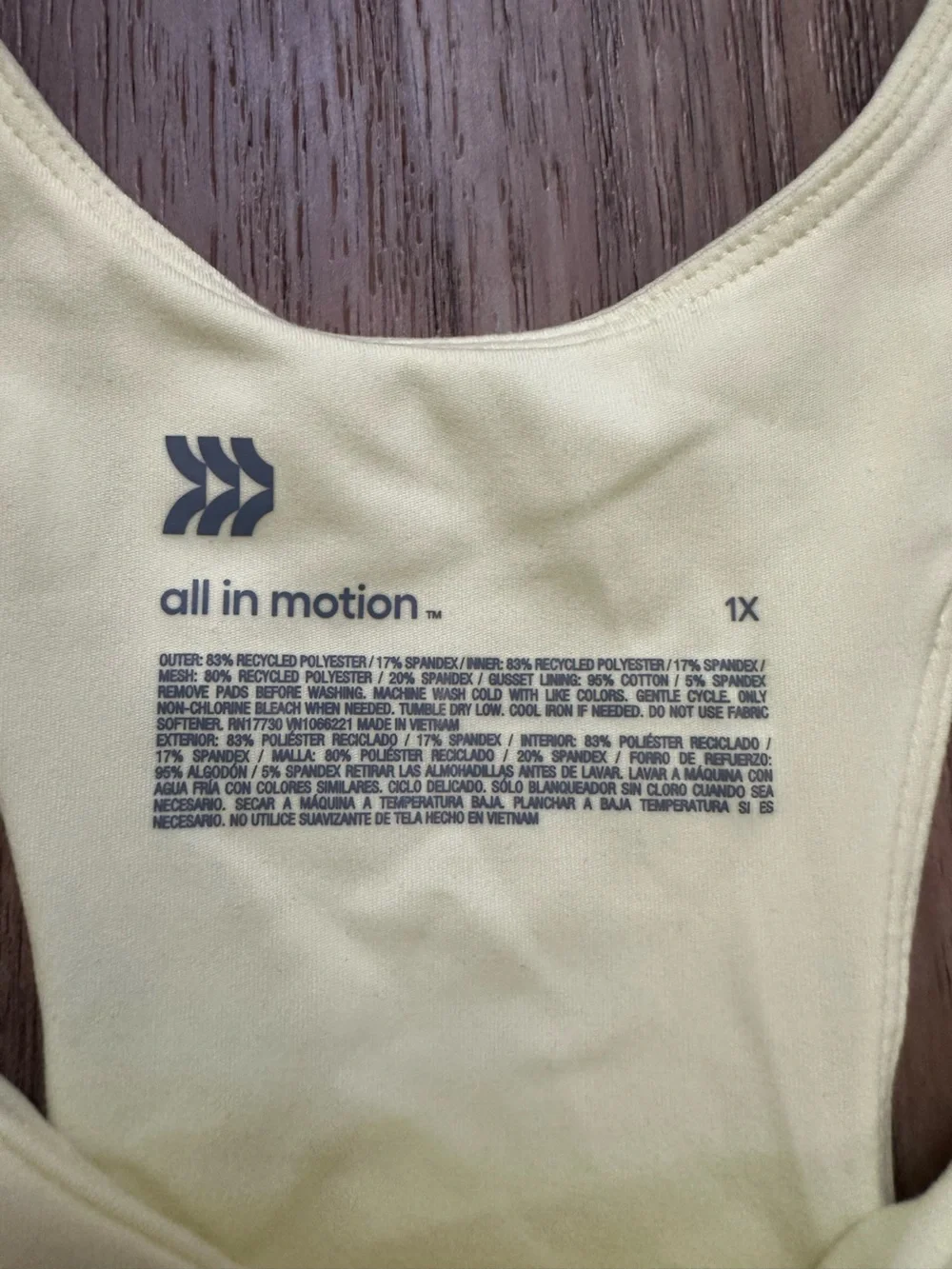 NWT! All in Motion Athletic Dress, Skort, Workout, Athleisure, Pale Yellow, 1X
